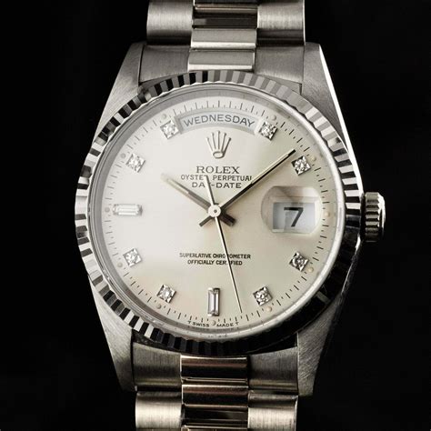 vintage rolex white gold day date